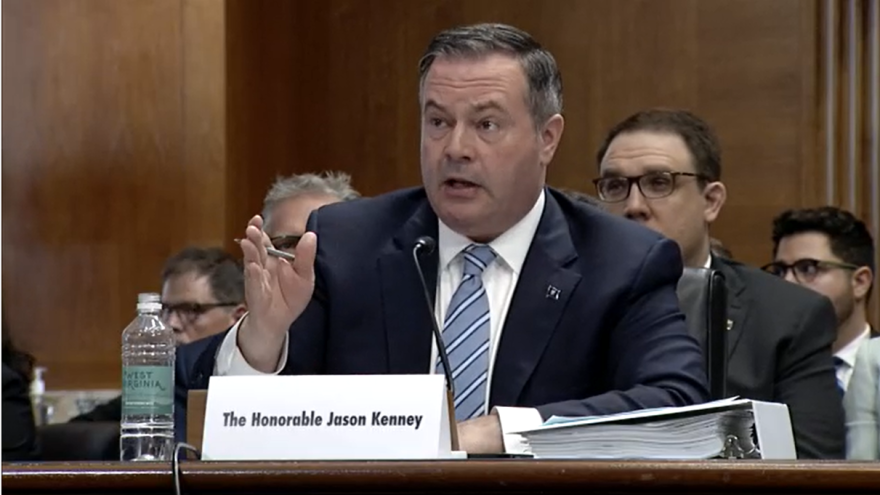 Jason Kenney, Premier of Alberta, testifies before the U.S. Senate’s Committee on Energy and Natural Resources.