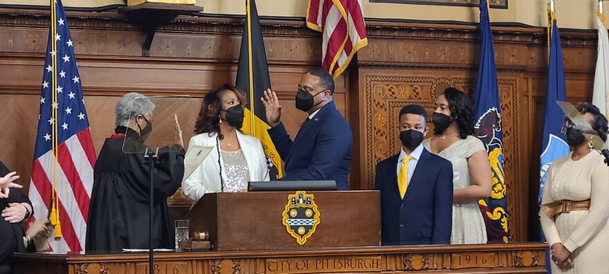 Ed Gainey's inauguration as mayor of Pittsburgh on Jan. 3, 2022.