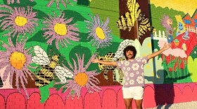 The mural is the first of five to be installed on the walls of the Duke Energy substation. This mural faces the northwest corner of West 11th Street and North Rogers Street.