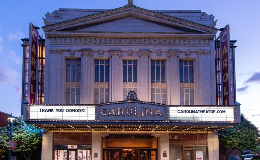 A present-day photo of The Carolina Theatre of Greensboro