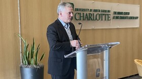 Josh Stein at the Dubois Center in uptown Charlotte.