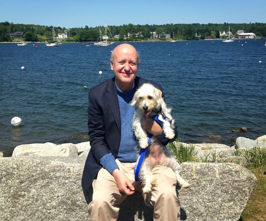 Page says that having his dog Mila to care for has been restorative.