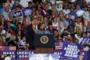 President Donald Trump and Sen. Darline Graham at the Myrtle Beach Convention Center on Aug. 21, 2026.