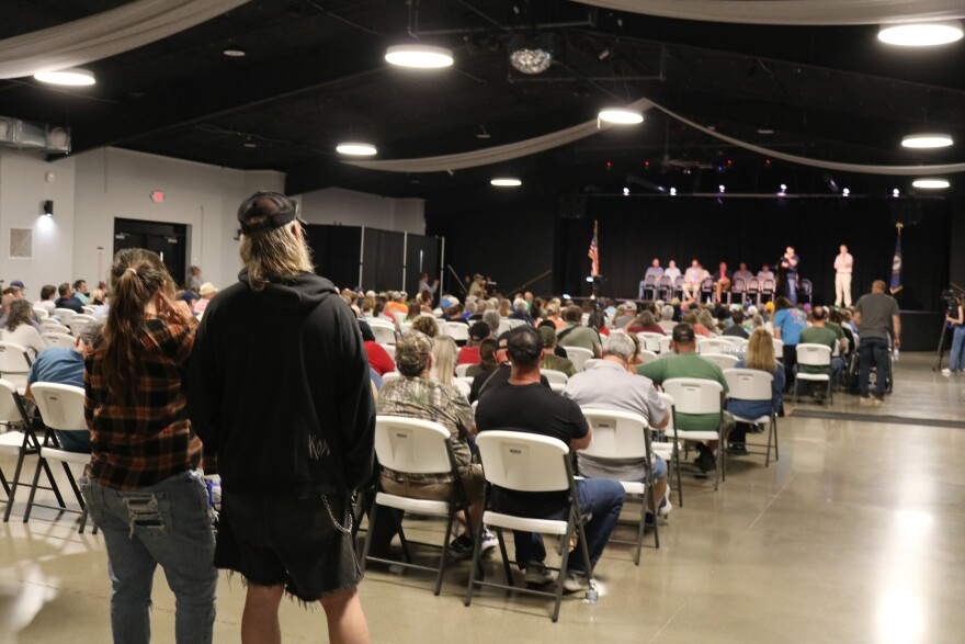 Members of the northeast Kentucky community gathered at the Boyd Convention and Arts Center for a town hall meeting about the recently announced data center at EastPark Industrial Park. The data center will be owned by bitcoin mining company TeraWulf.