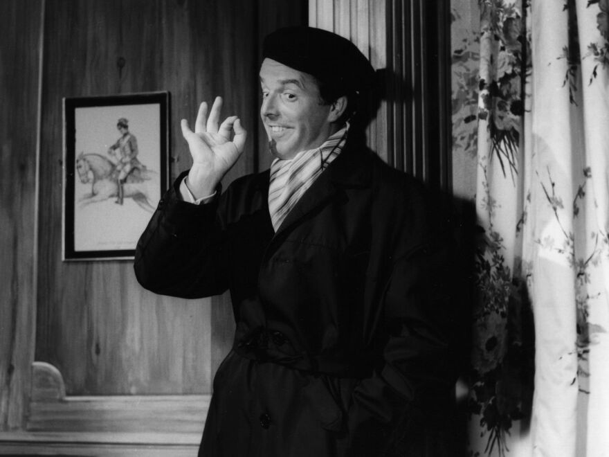 English comic actor and theater manager Brian Rix during rehearsal in 1961.