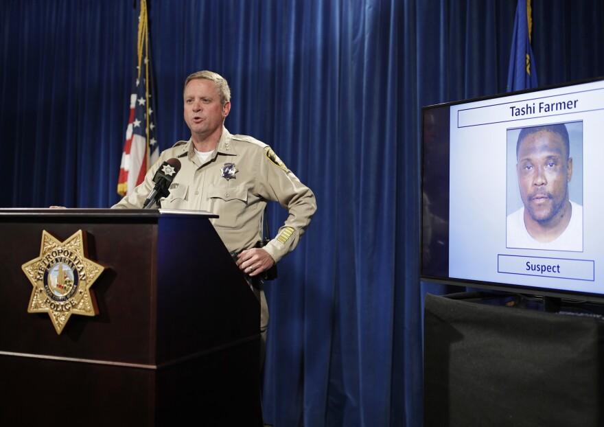Las Vegas police Undersheriff Kevin McMahill speaks in Las Vegas on May 17, 2017, after the death of Tashii S. Brown, known as Tashii Farmer-Brown. Police had used a stun gun and a chokehold on him. In a change announced in September 2017, Las Vegas police officers can no longer routinely use neck restraints to render combative people unconscious.