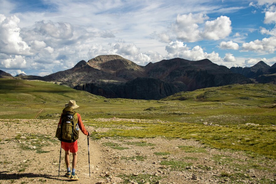 A hiker on the Colorado Trail.