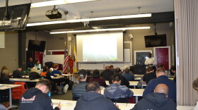  NERT volunteers take their final written exam.