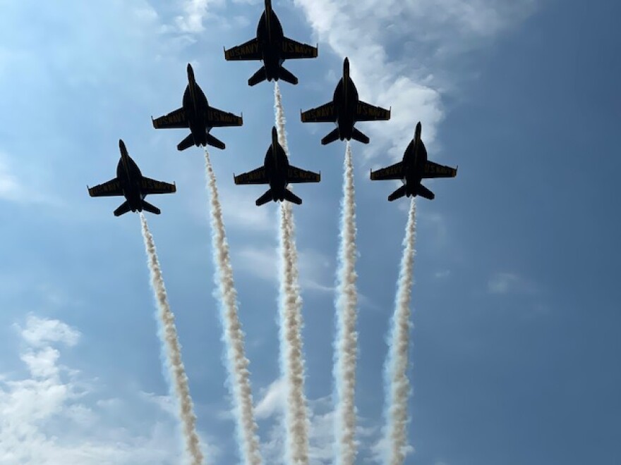 The Blue Angels salute the US Naval Academy Class of 2021