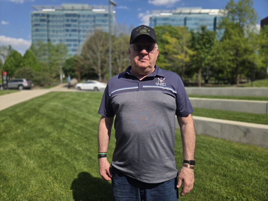 Bruce Holmes on UC's campus. Holmes' brother, Terry Lee Holmes, was one of the people subjected to radiation experiments by UC researchers in the late 1960s and early 1970s.