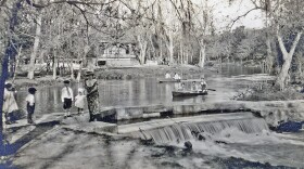Photos on the river in Brackenridge Park 1901
