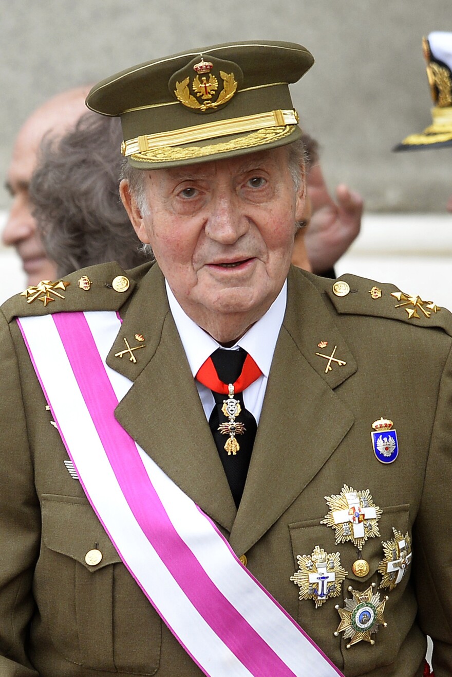 Spain's King Juan Carlos looks on during a ceremony at the royal palace in Madrid on Jan. 6. The royal family has come under increasing criticism for its spending habits as Spain has endured an economic crisis.