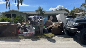 Items inside of Maryalice Bessette’s house were taken outside after the waterline went over the outlets in her house. (Photo courtesy of Maryalice Bessette)