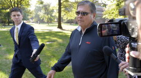 University of Louisville Athletic Director Tom Jurich arrives at the university's administration building for a meeting, Wednesday, Sept. 27, 2017, in Louisville, Ky. (Timothy D. Easley/AP)