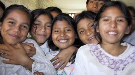 A group of children in San Pablo de los Guarayos, a very small village in the lowlands of Bolivia.