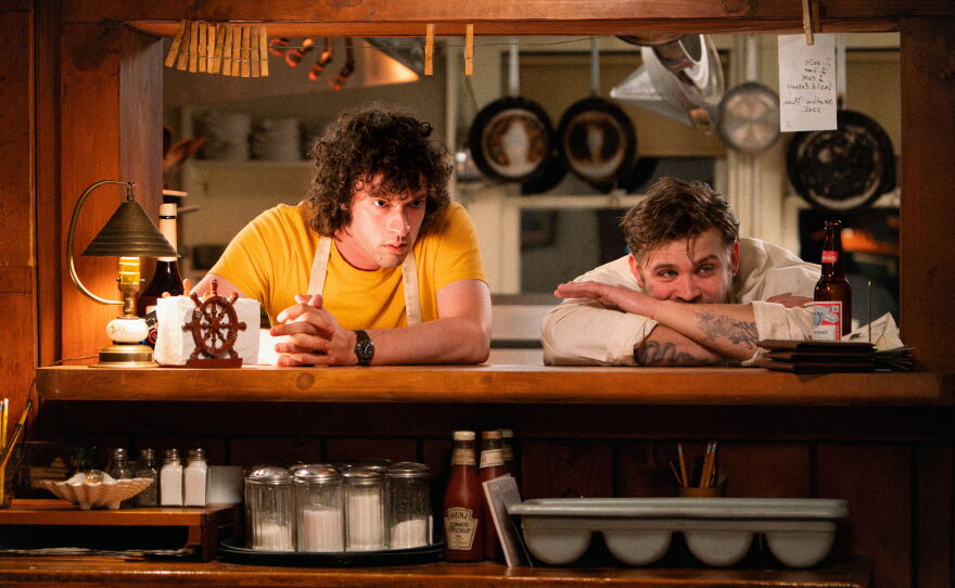left to right: Dominic Sessa and Leo Woodall in Matt Johnson’s ‘Tony.’