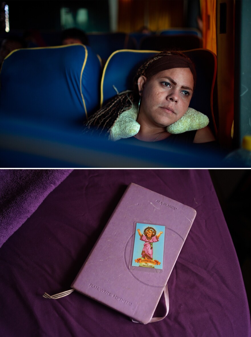 Of all her belongings, this diary is the most important, says Kataleya Nativi Baca, a transgender woman who says she fled Honduras because of fears for her safety and now lives in Virginia. The diary includes a letter to her mom about living a few steps away from the U.S. in Tijuana and lyrics to a song that begin "It was a long journey, but I've finally arrived."