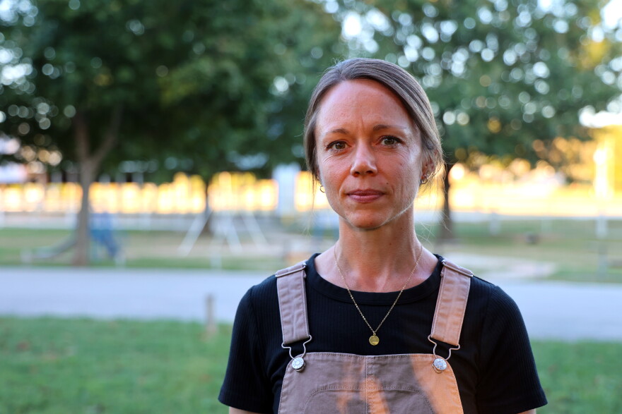 Denise Meyer poses for a portrait at Finley River Park in Ozark, Missouri, on Wednesday, Oct. 7, 2026. The student Meyer took into her home and the girl’s mother were later deported to Honduras, a country the child had never known.