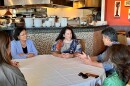 U.S. Sen. Mazie Hirono, left, and Isabella Guzman, head of the U.S. Small Business Administration, visit Roy’s Restaurant in Hawaii Kai, which Hirono said received more than $15 million in federal relief funding during the pandemic. (Aug. 24, 2022)