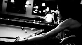 Megan Englehart plays pool. (Photo courtesy of Megan Englehart)
