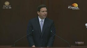Gov. Ron DeSantis delivers the State of the State address at the Florida Capitol in Tallahassee on Tuesday, March 7, 2023. (Screenshot / The Florida Channel)