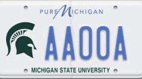 MSU license plate photo