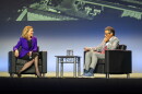 Jocelyn Benson, Michigan's secretary of state and the Democratic candidate for governor, shares the stage with moderator Jason Colthorp at the Detroit Economic Club on September 16, 2026.
