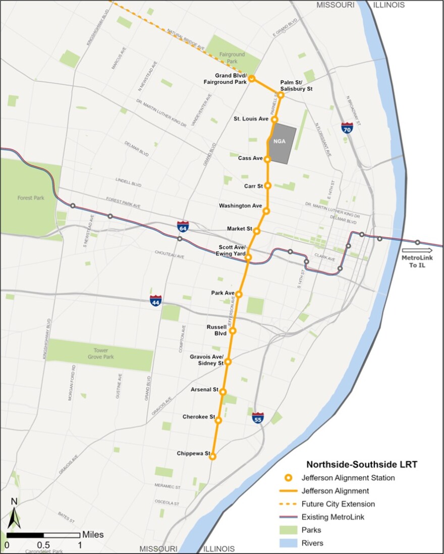 MetroLink Jefferson Alignment