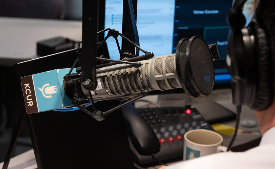KCUR's Brian Ellison interviewing a subject via Zoom on Up To Date, April 17, 2025.