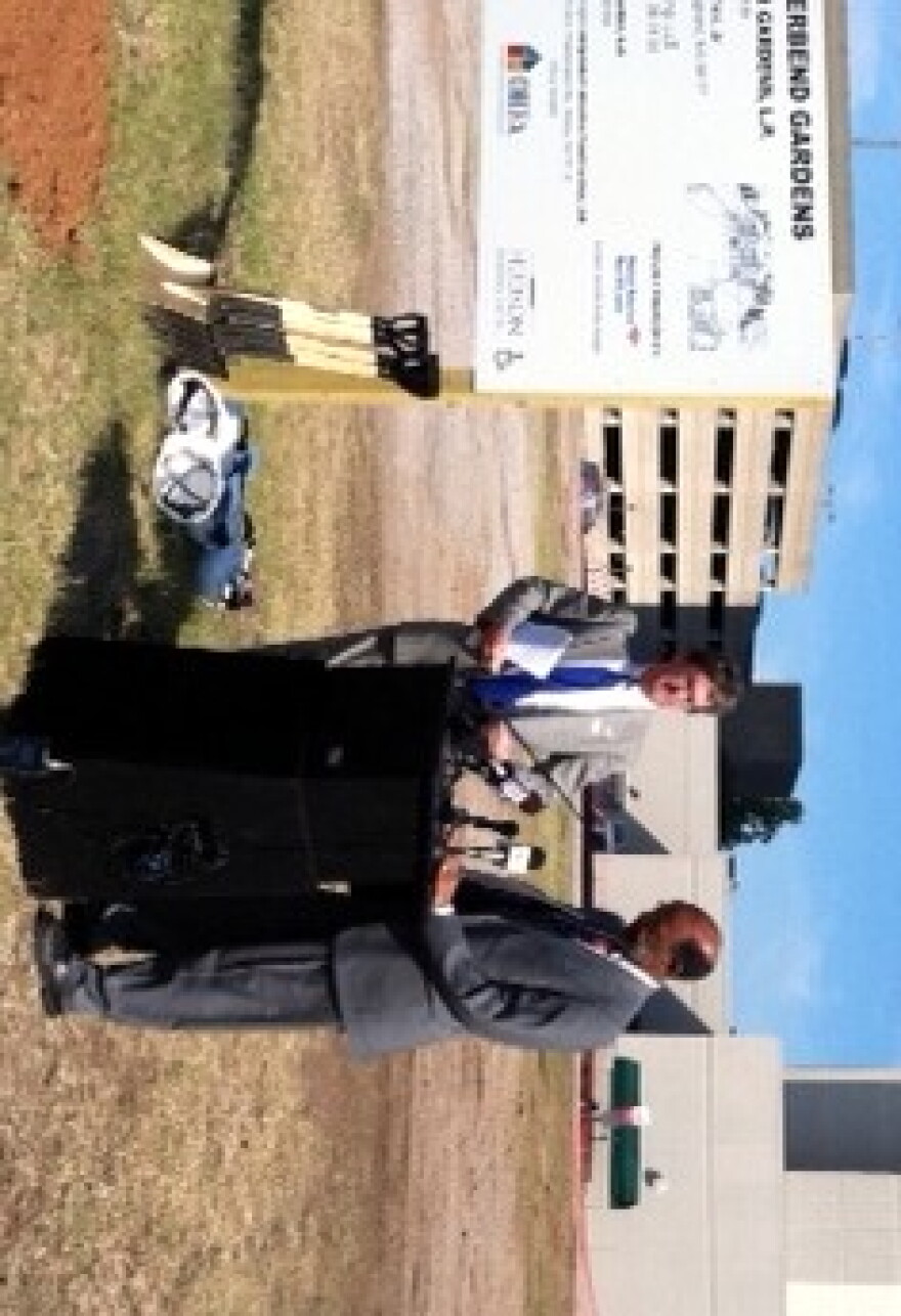 Mayor Dewey Bartlett, joined by Julius Pegues