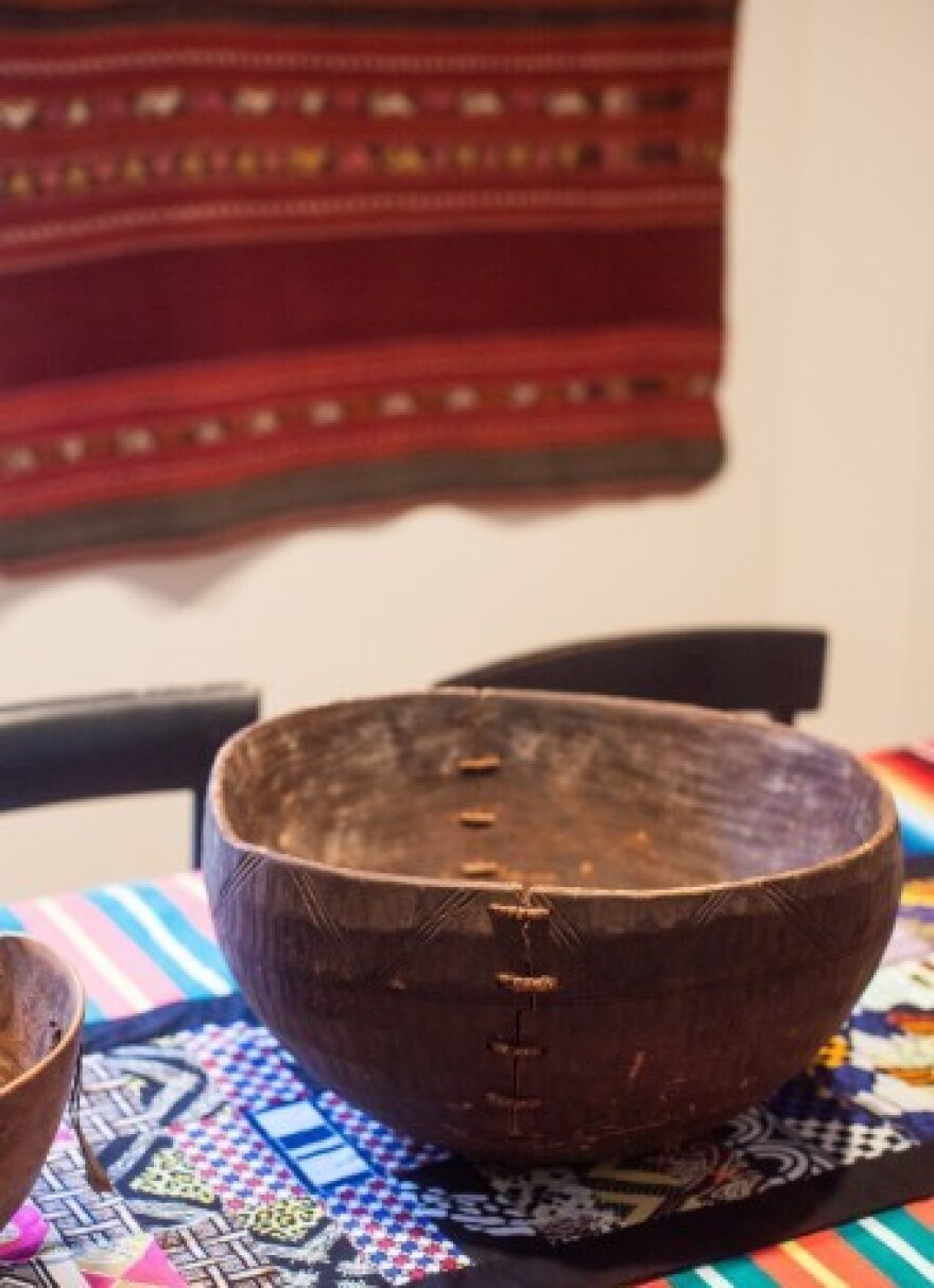 Repairs add to the visual quality of the bowl. Kristina Van Dyke collection