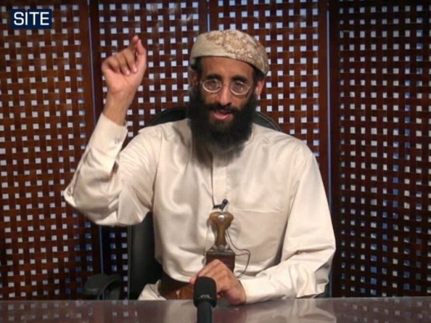 In this image taken from video and released by SITE Intelligence Group, U.S.-born cleric Anwar al-Awlaki speaks in a video message posted on radical websites in November 2010. Awlaki was killed in a U.S. drone strike in 2011.