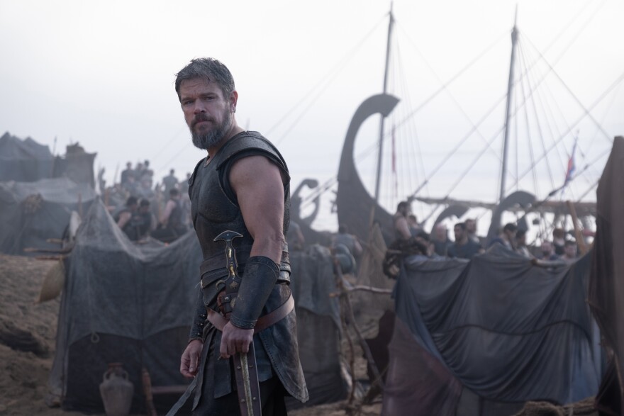 Matt Damon is Odysseus in The Odyssey, written, produced, and directed by Christopher Nolan.