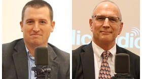 Richard von Glahn, at left, and Ray McCarty debated Proposition B during St. Louis Public Radio's Oct. 24 forum.