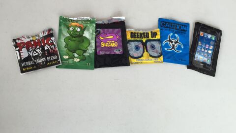 An example of various types of synthetic drugs.