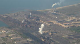 An aerial view of the ArcelorMittal Burns Harbor facility in 2014. Ken Lund/Flickr