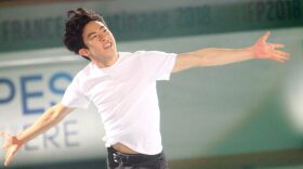 Nathan Chen during the gala at the Internationaux de France de Patinage 2018.