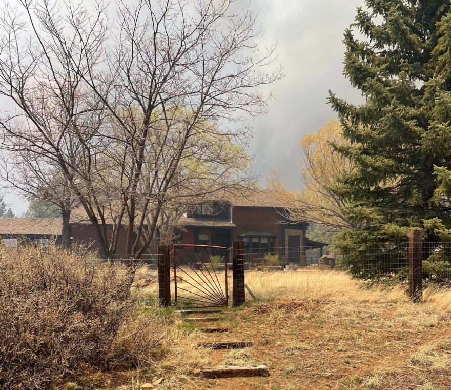 The last picture Kathy Oliver took of her house before she fled. (Kathy Oliver)