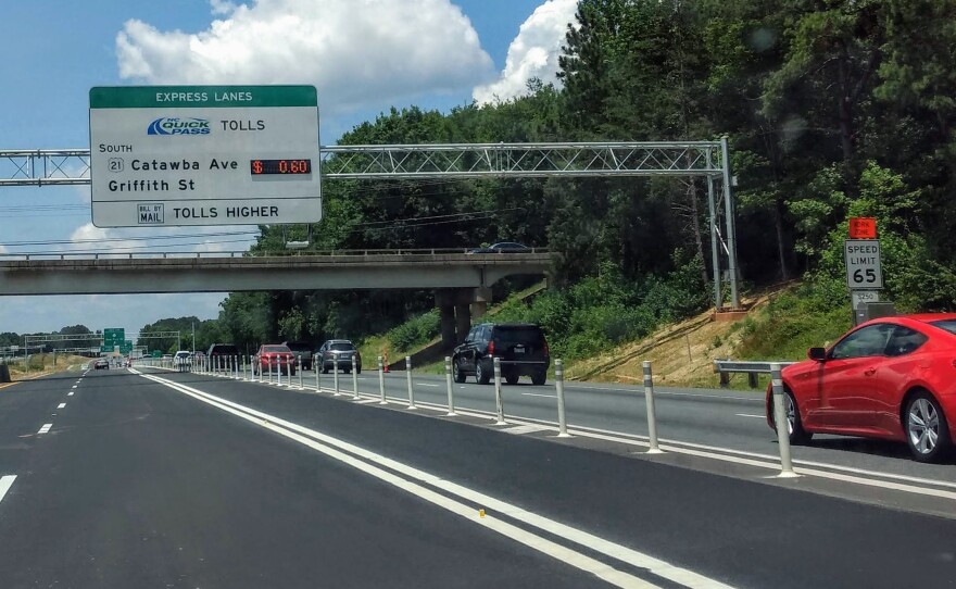 Fifteen miles of the I-77 Express Lanes opened Saturday between Huntersville and Mooresville. 