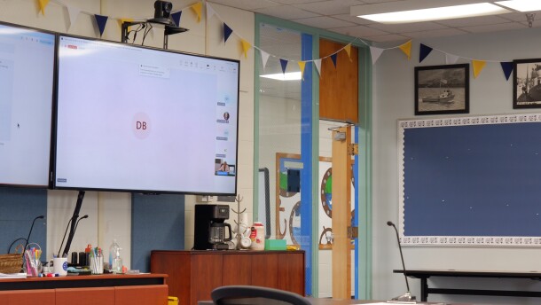 Daniel Brigman speaks via video call during the Board of Education regular meeting on July 13
