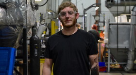 Zach Ritchie is the first graduate of the Potter's House, a collaboration between a group of North Vernon pastors and Decatur Plastic Products.