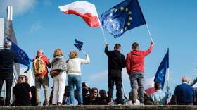 ''March of Million Hearts," pro-democratic rally in Warsaw gathered up to 1M participants (according to city officials), led by Donald Tusk, former Prime Minister of Poland and President of the European Council - and a leader of democratic opposition in Poland. (Piotr Lapinski/NurPhoto via Getty Images)
