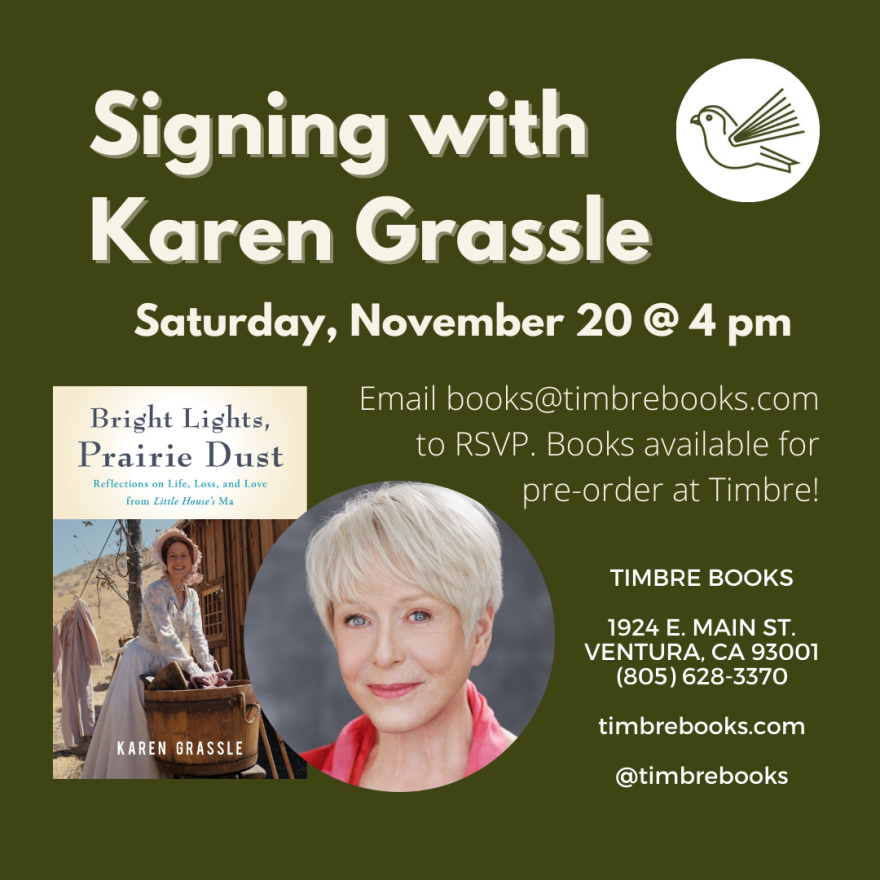 She's signing copies of her new book on Saturday in Ventura