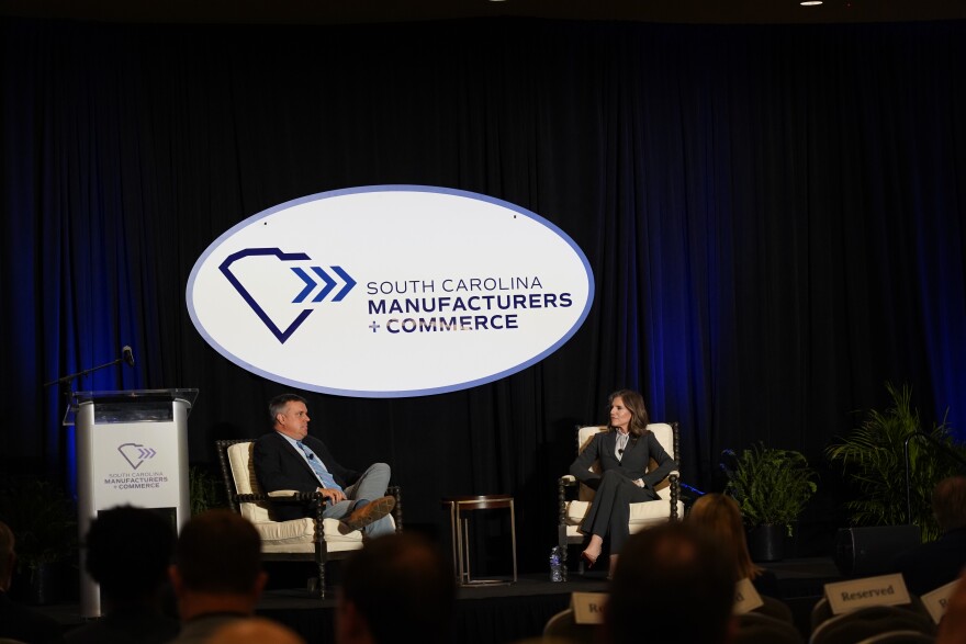 U.S. Rep. Nancy Mace speak with POLITICO'S Jonathan Martin at the annual South Carolina Manufacturers and Commerce Washington Night on Wednesday, Aug. 19, 2026, at the Pastides Alumni Center in Columbia, S.C. Carolina Manufacturers and Commerce (SCMC) today announced that U.S. Representative Russell Fry will join U.S. Representatives Ralph Norman, Joe Wilson, and Nancy Mace at SCMC Washington Night this evening at the Pastides Alumni Center in Columbia.﻿