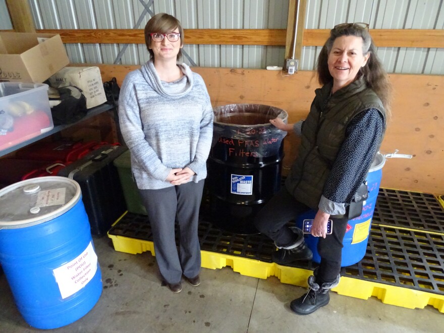 Jackie Davis (left) with the La Crosse County Solid Waste Department teamed up with Lee Donahue to pilot a PFAS filter pickup to ensure safe disposal. The pilot, the first in Wisconsin, is also intended to deepen residents understanding of forever chemicals.