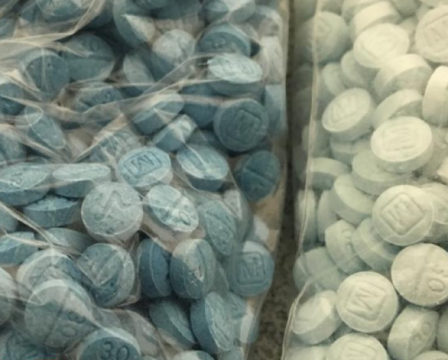 Fake oxycodone pills often contain fentanyl. (Photo courtesy U.S. Drug Enforcement Administration)
