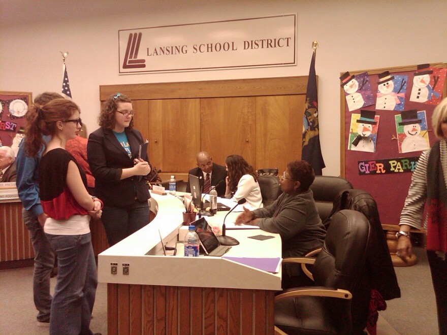 CORRECTION: The three students pictured are the officers of the Junior board of education. One is an Everett High School student, another is an Eastern High School student and the third is a Pattengill Middle School Student.