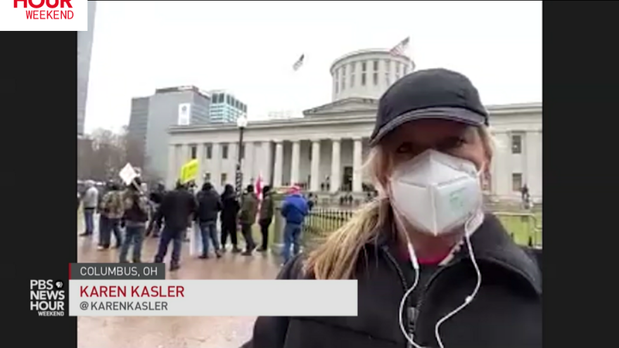 Karen Kasler reports from the Statehouse on January 17, 2021 on what was expected to be an "armed march" but turned out to be a sparsely attended, non-violent event.