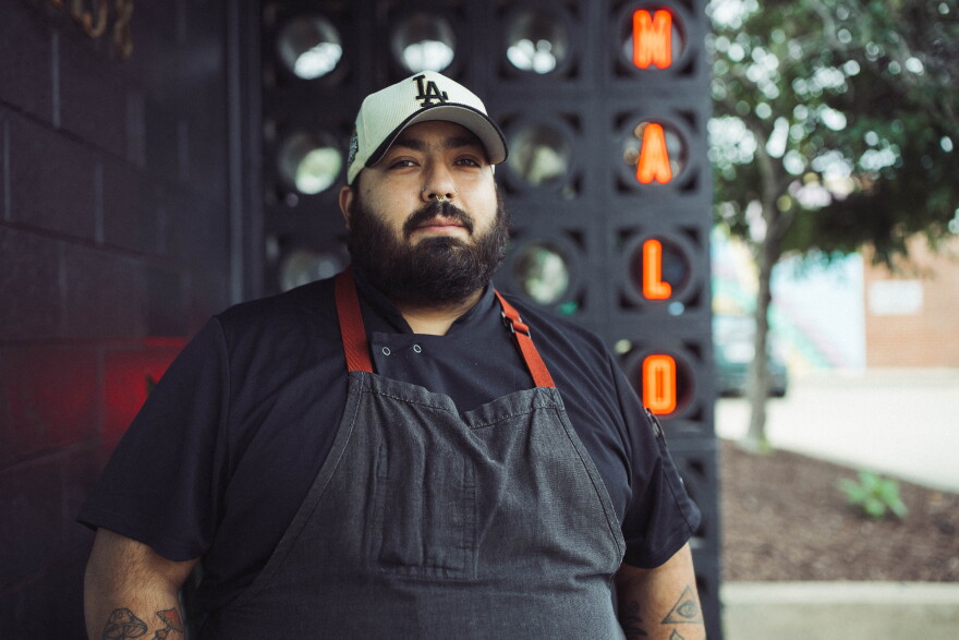 Adrian Maldonado, executive chef of the newly opened Mexican fine-dining restaurant Malo, on Aug. 25 in the Grove. "There is a huge belief that Mexican food should be cheaper, it should be more casual, approachable, just kind of throw stuff on a plate," he said. "We don't believe that whatsoever."