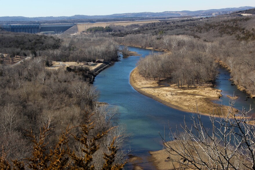 A view of Lake Taneycomo in February 2018.